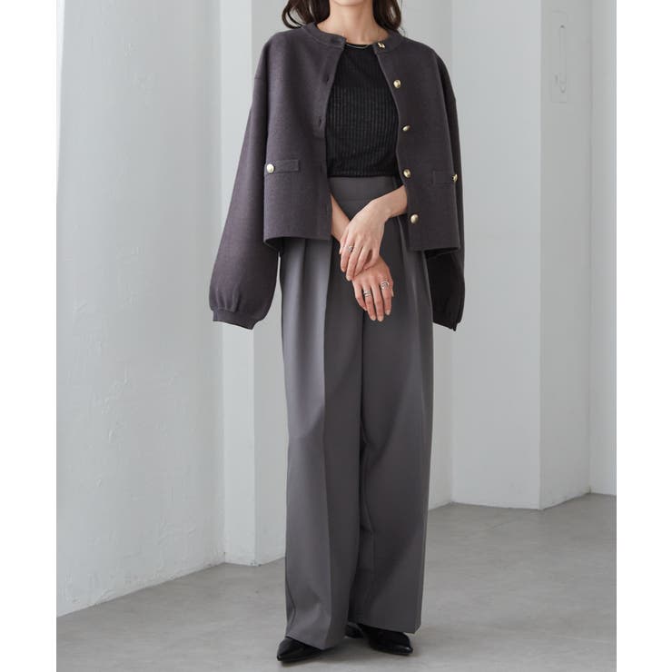 ゴールド調ボタンニットカーディガン | RANAN | 詳細画像39 