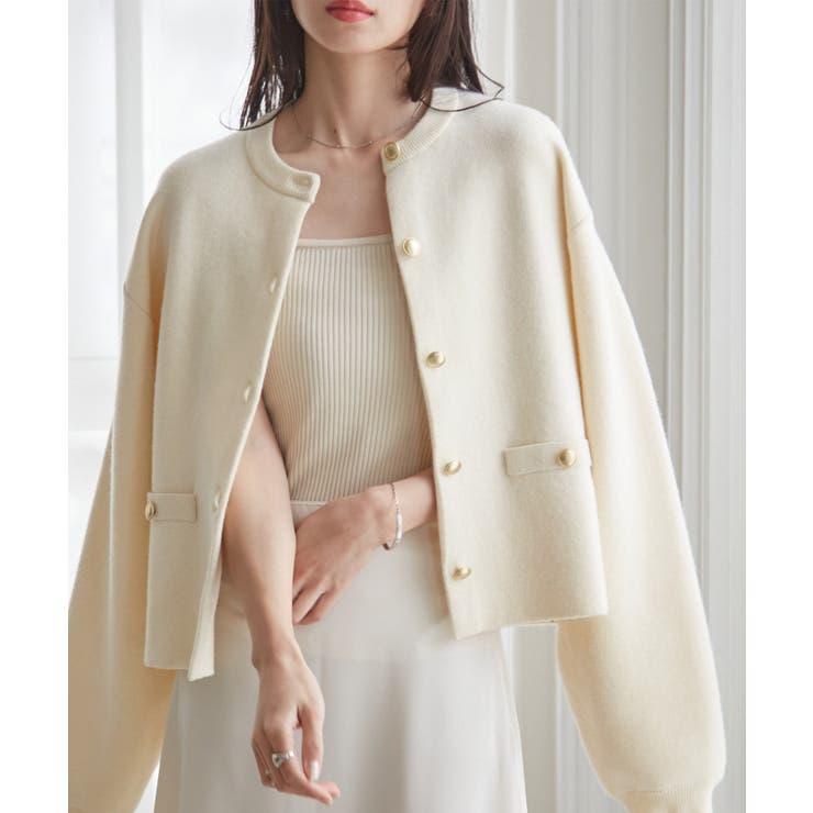 ゴールド調ボタンニットカーディガン | RANAN | 詳細画像40 