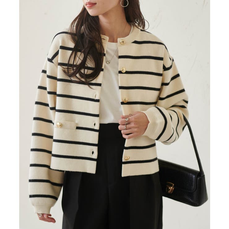 ゴールド調ボタンニットカーディガン | RANAN | 詳細画像47 