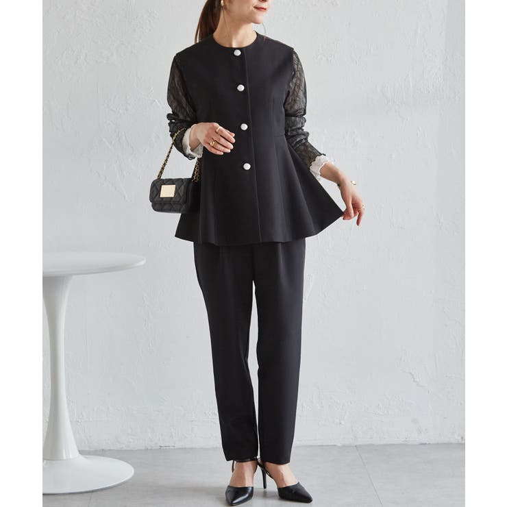 ＜２点セット＞ペプラムベストセットアップ | RANAN | 詳細画像12 