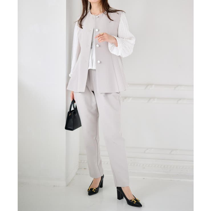 ＜２点セット＞ペプラムベストセットアップ | RANAN | 詳細画像13 