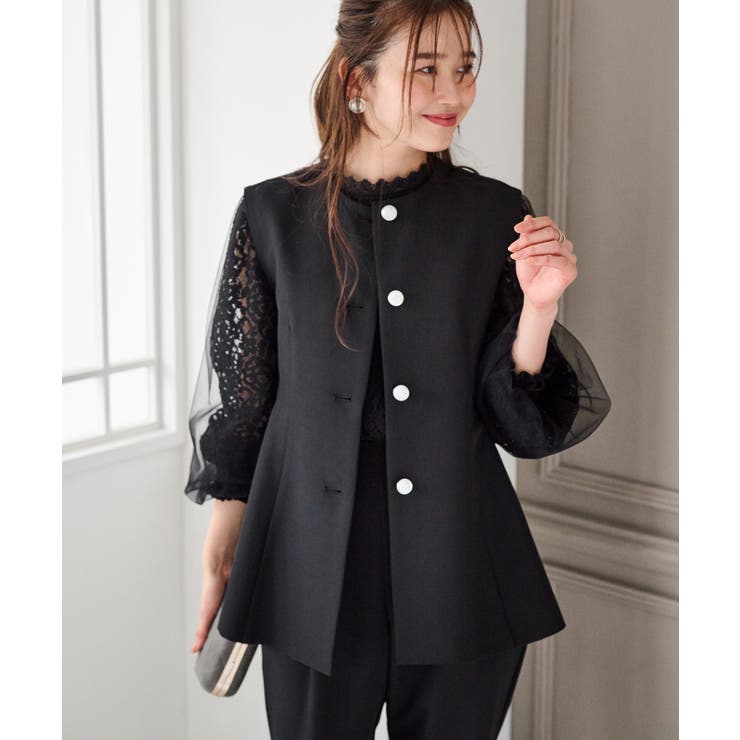 ＜２点セット＞ペプラムベストセットアップ | RANAN | 詳細画像2 