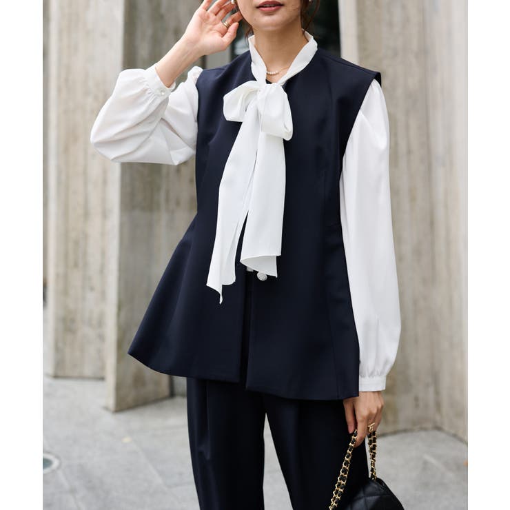 ＜２点セット＞ペプラムベストセットアップ | RANAN | 詳細画像30 