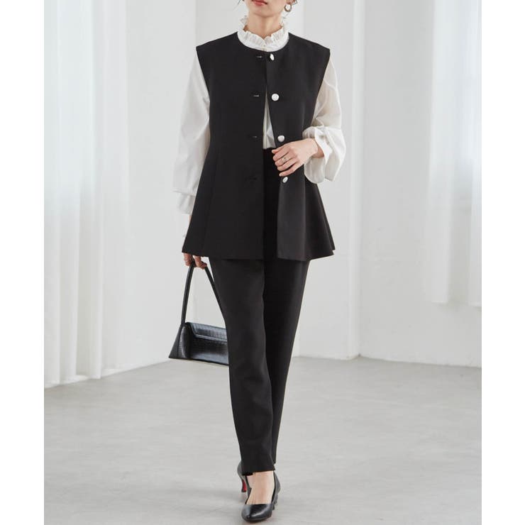 ＜２点セット＞ペプラムベストセットアップ | RANAN | 詳細画像9 