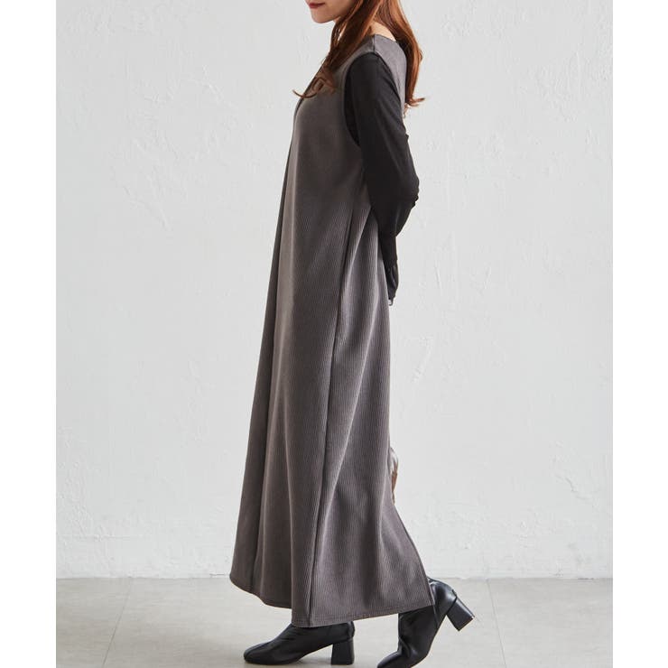 あったか裏ベロアニットコールジャンパースカート | RANAN | 詳細画像10 