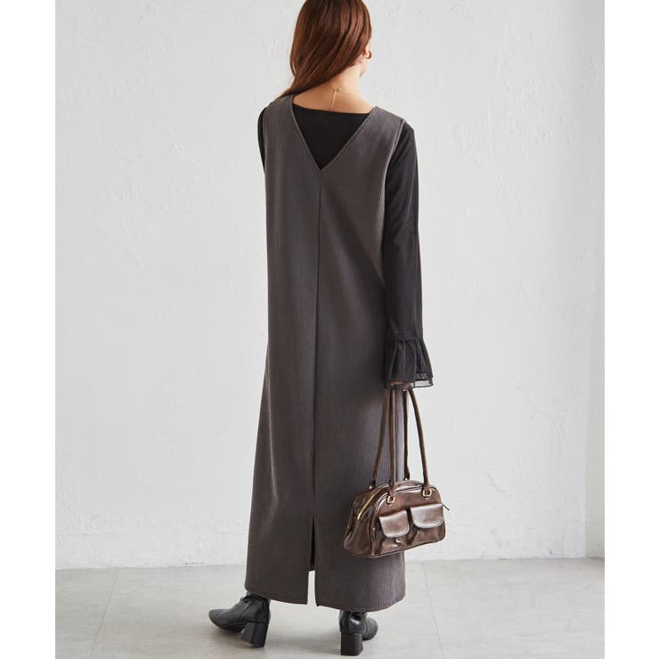 あったか裏ベロアニットコールジャンパースカート | RANAN | 詳細画像11 