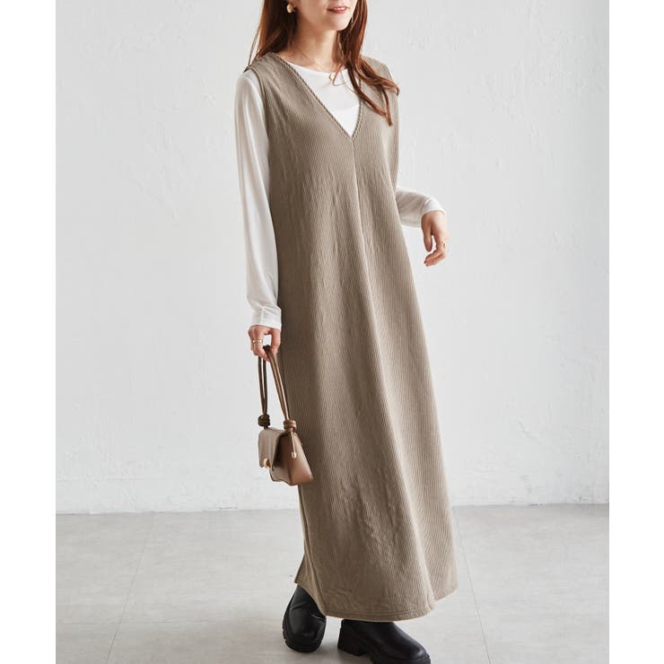 あったか裏ベロアニットコールジャンパースカート | RANAN | 詳細画像15 