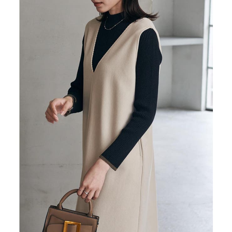 あったか裏ベロアニットコールジャンパースカート | RANAN | 詳細画像19 