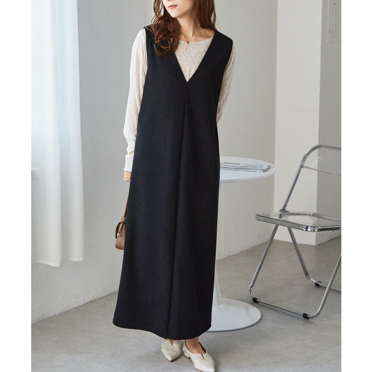 あったか裏ベロアニットコールジャンパースカート | RANAN | 詳細画像3 