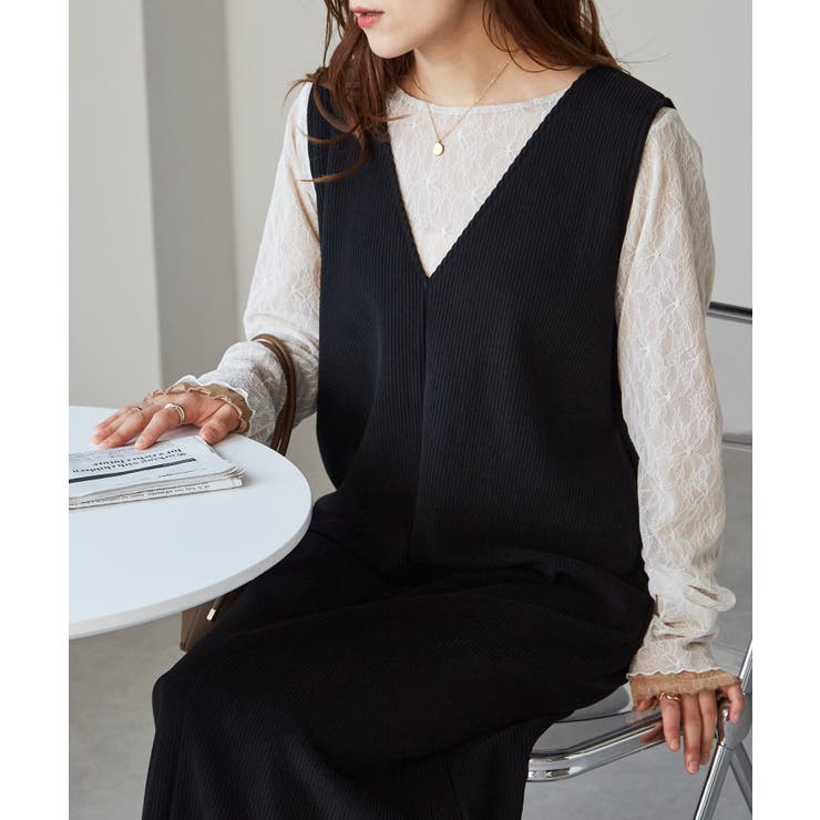 あったか裏ベロアニットコールジャンパースカート | RANAN | 詳細画像5 