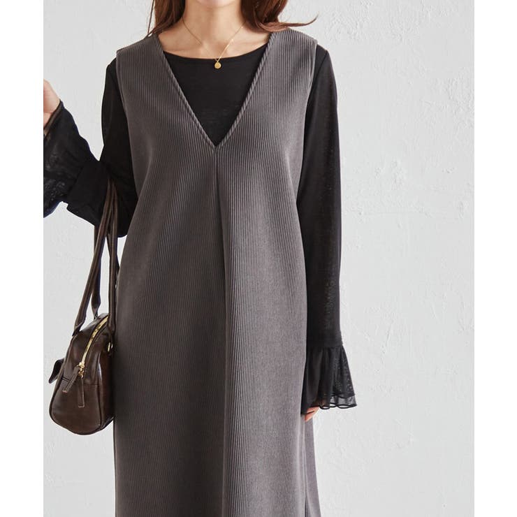 あったか裏ベロアニットコールジャンパースカート | RANAN | 詳細画像6 