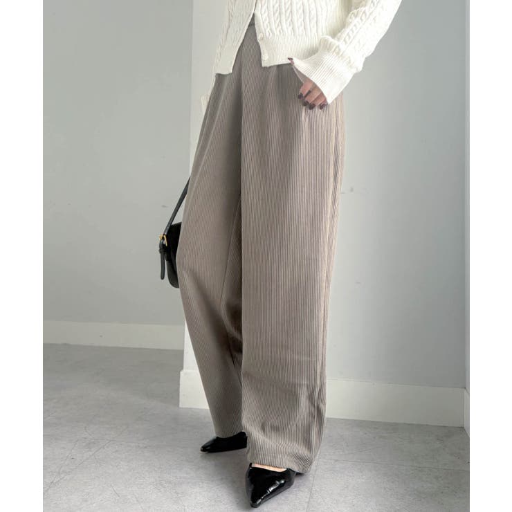 あったか裏ベロアニットコールワイドパンツ | RANAN | 詳細画像1 