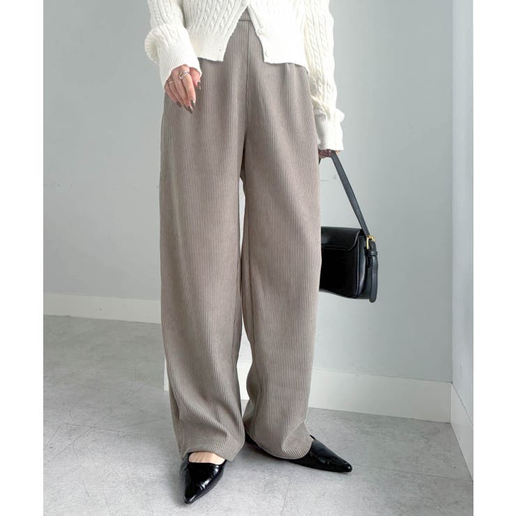 あったか裏ベロアニットコールワイドパンツ | RANAN | 詳細画像2 