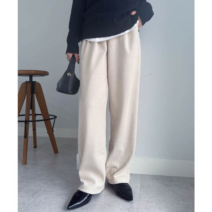 あったか裏ベロアニットコールワイドパンツ | RANAN | 詳細画像21 