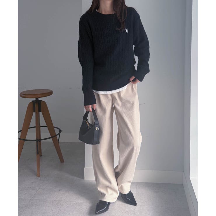 あったか裏ベロアニットコールワイドパンツ | RANAN | 詳細画像23 