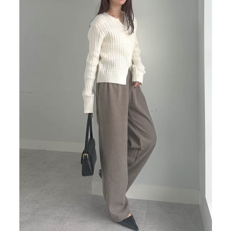 あったか裏ベロアニットコールワイドパンツ | RANAN | 詳細画像3 