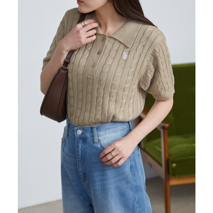 ＜Ｕ．Ｓ．Ｐ＞半袖襟付きニット | RANAN | 詳細画像1 