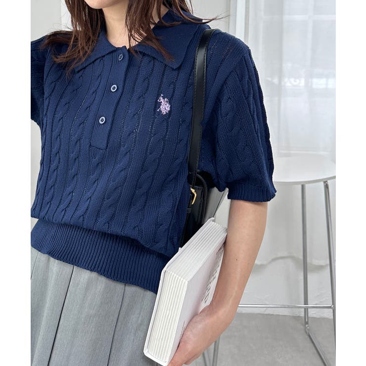 ＜U.S.POLO ASSN.＞半袖襟付きニット | RANAN | 詳細画像19 