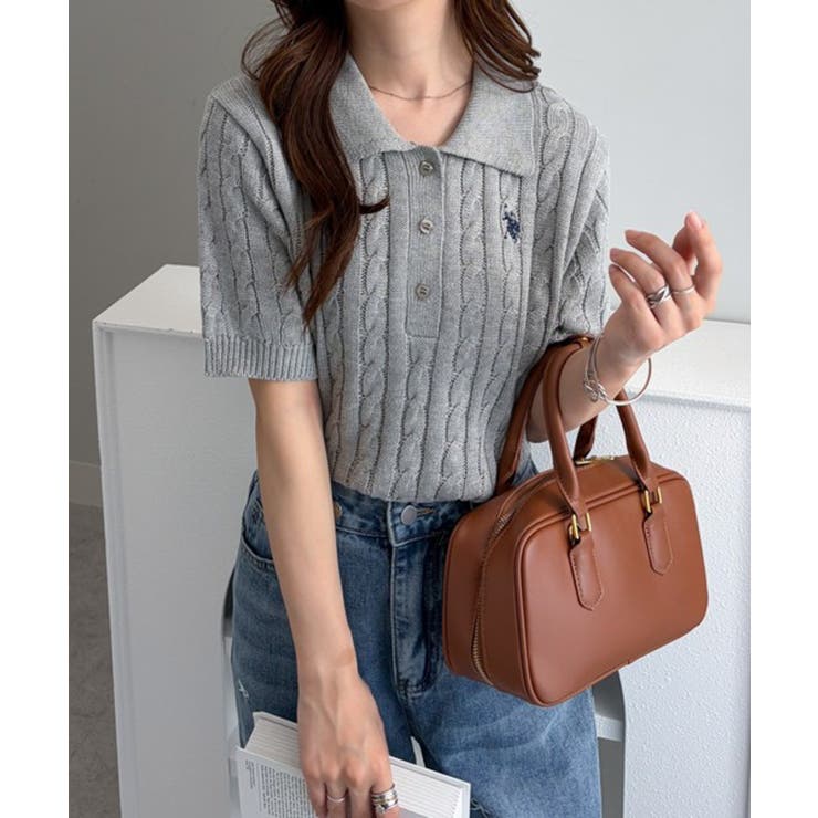 ＜U.S.POLO ASSN.＞半袖襟付きニット | RANAN | 詳細画像23 