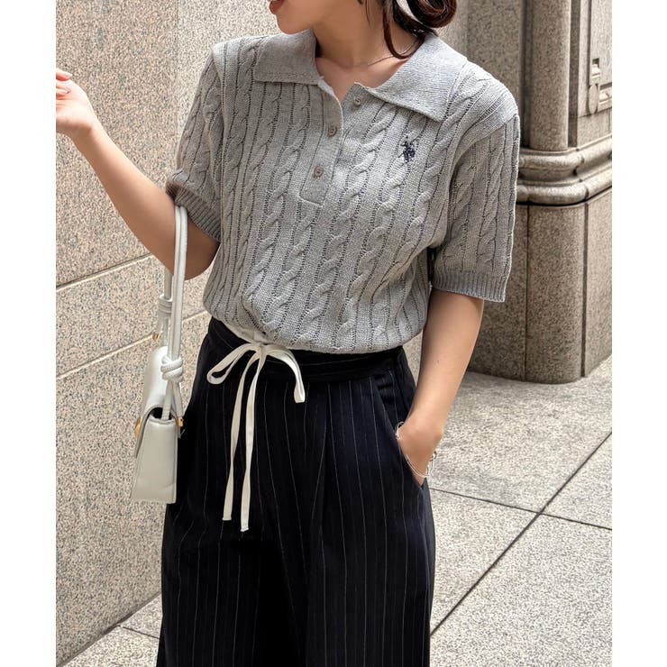 ＜U.S.POLO ASSN.＞半袖襟付きニット | RANAN | 詳細画像26 