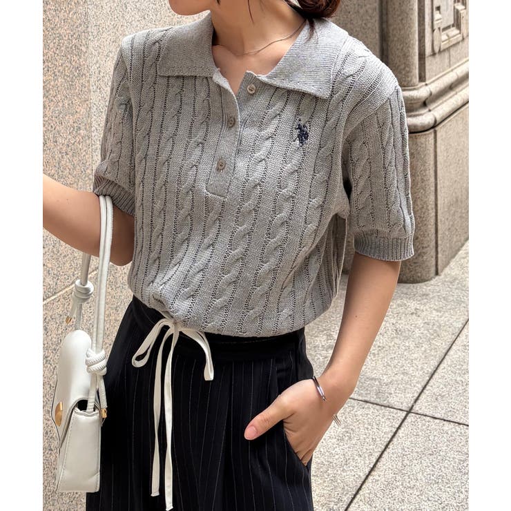 ＜U.S.POLO ASSN.＞半袖襟付きニット | RANAN | 詳細画像27 