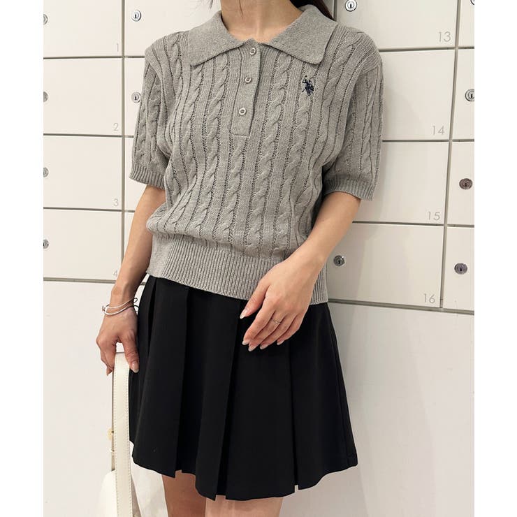 ＜U.S.POLO ASSN.＞半袖襟付きニット | RANAN | 詳細画像30 