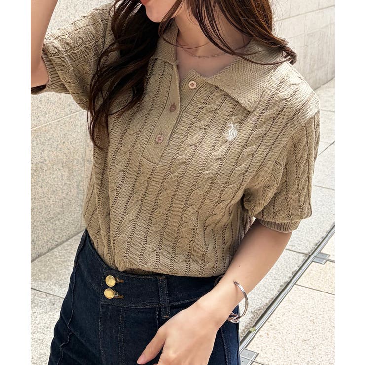 ＜U.S.POLO ASSN.＞半袖襟付きニット | RANAN | 詳細画像32 