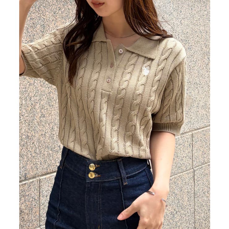 ＜U.S.POLO ASSN.＞半袖襟付きニット | RANAN | 詳細画像33 