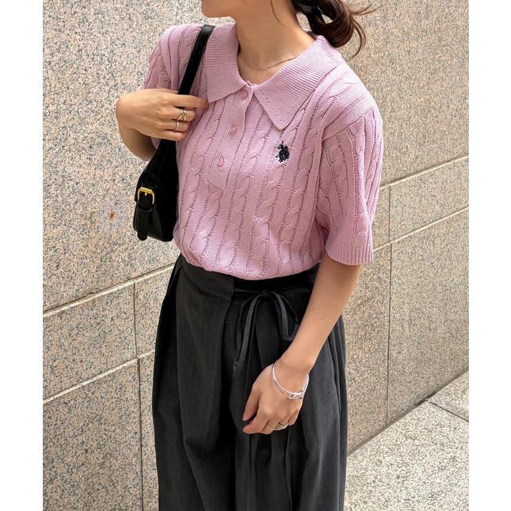 ＜U.S.POLO ASSN.＞半袖襟付きニット | RANAN | 詳細画像41 
