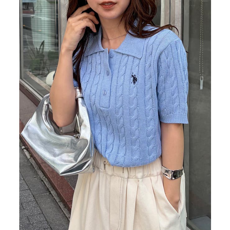 ＜U.S.POLO ASSN.＞半袖襟付きニット | RANAN | 詳細画像43 