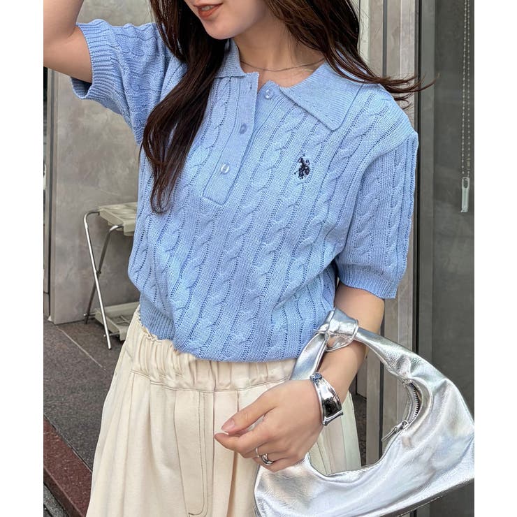 ＜U.S.POLO ASSN.＞半袖襟付きニット | RANAN | 詳細画像44 