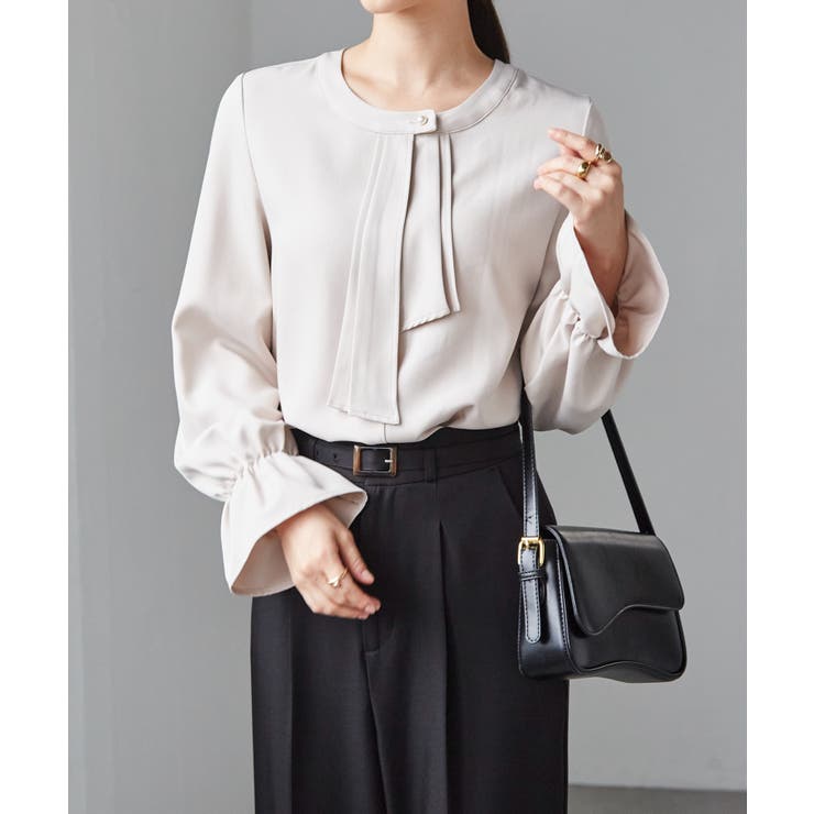 パール付きボウタイブラウス | RANAN | 詳細画像1 