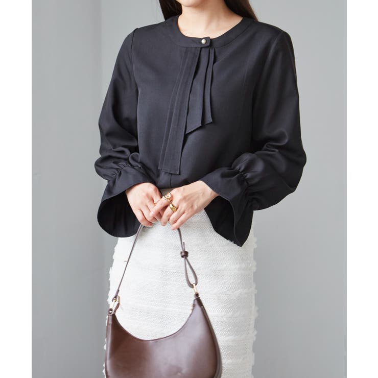 パール付きボウタイブラウス | RANAN | 詳細画像10 