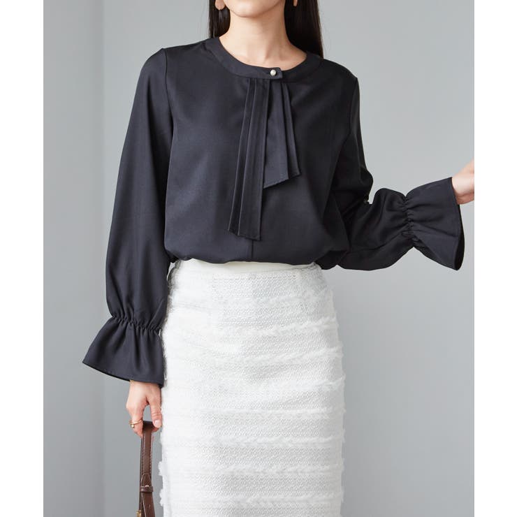 パール付きボウタイブラウス | RANAN | 詳細画像11 