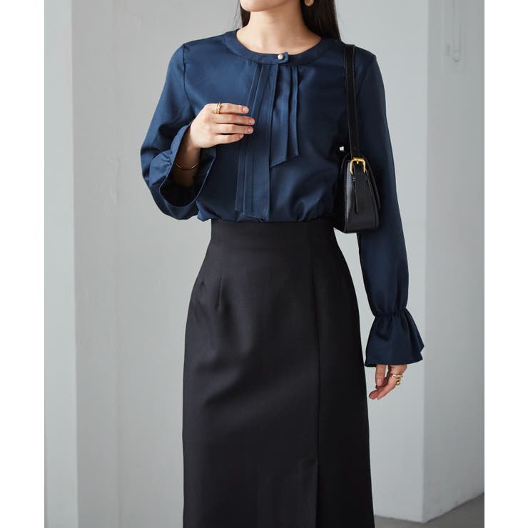 パール付きボウタイブラウス | RANAN | 詳細画像15 