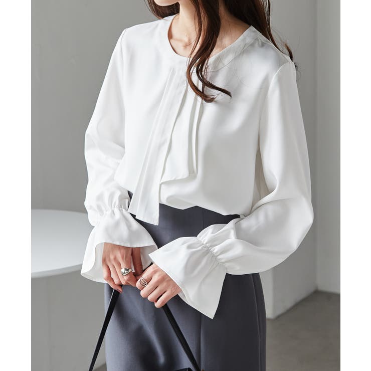 パール付きボウタイブラウス | RANAN | 詳細画像18 