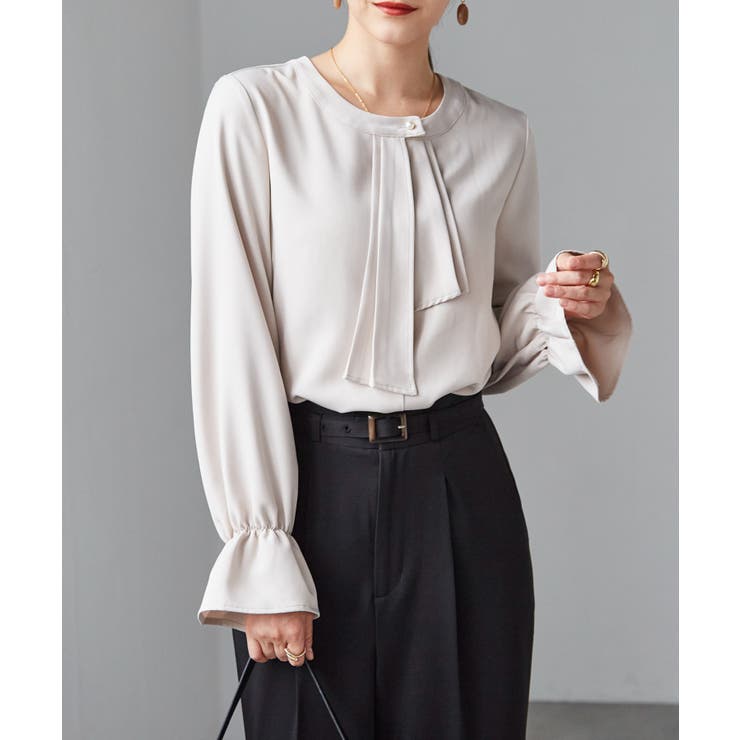 パール付きボウタイブラウス | RANAN | 詳細画像3 