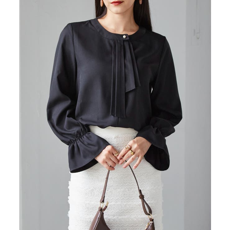 パール付きボウタイブラウス | RANAN | 詳細画像7 