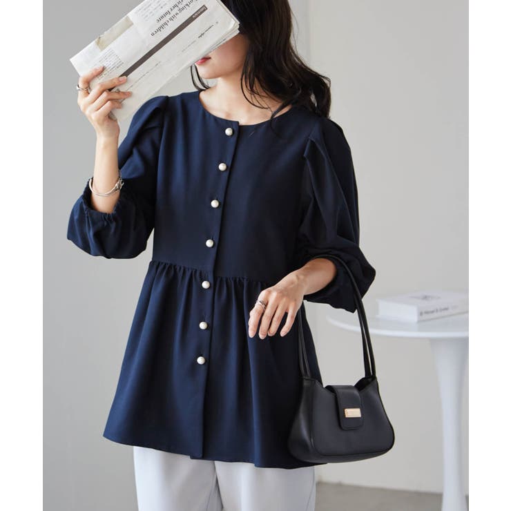 【セットアップ対応】パールボタンペプラム | RANAN | 詳細画像15 