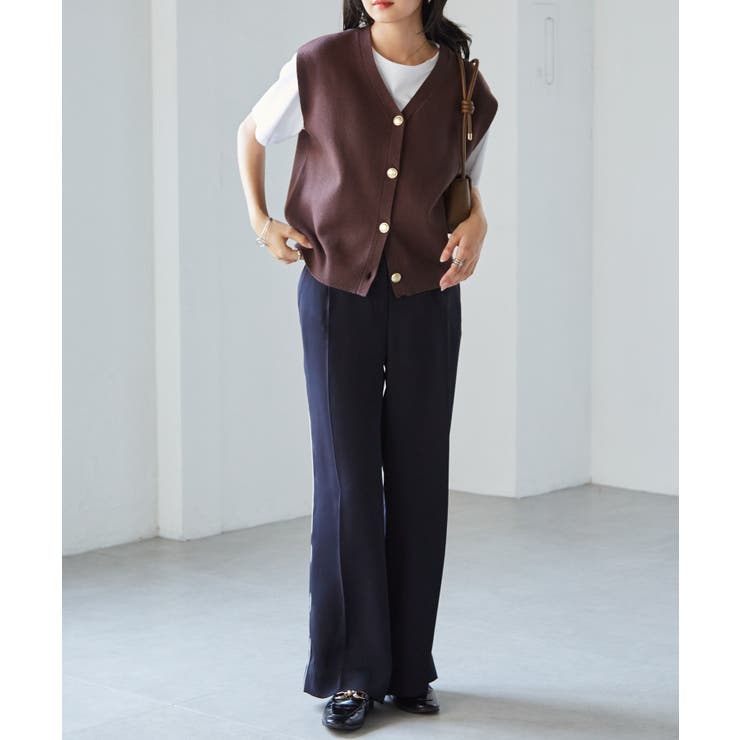 ＭＴ洗える！ゴールド調ボタンニットベスト | RANAN | 詳細画像23 