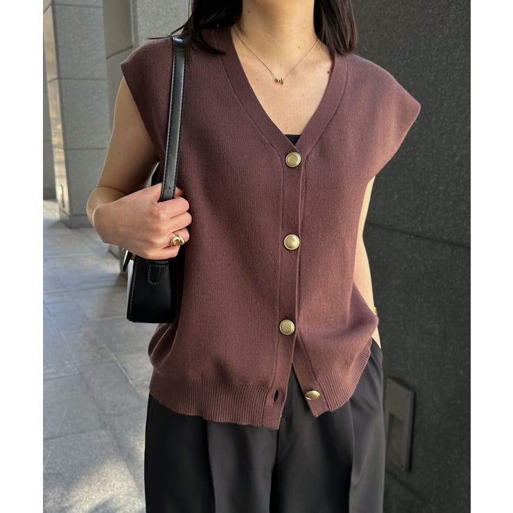 ＭＴ洗える！ゴールド調ボタンニットベスト | RANAN | 詳細画像25 