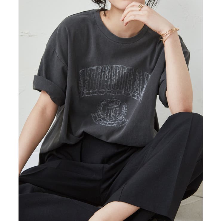 【選べるデザイン】ワンポイント刺繍/カレッジロゴ オーバーサイズＴシャツ | RANAN | 詳細画像11 