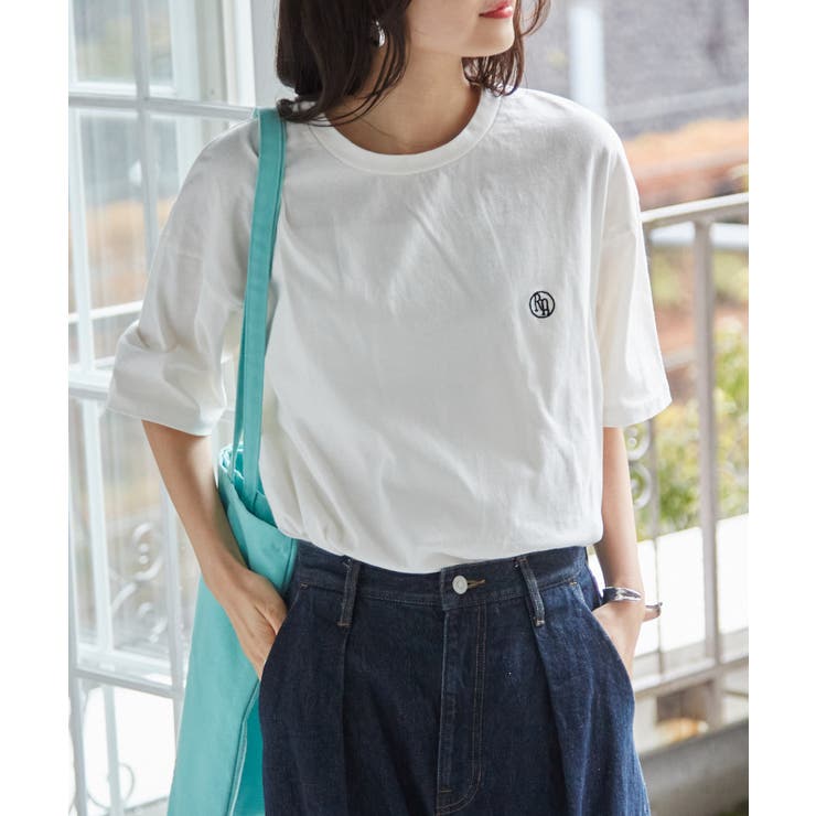 【選べるデザイン】ワンポイント刺繍/カレッジロゴ オーバーサイズＴシャツ | RANAN | 詳細画像13 