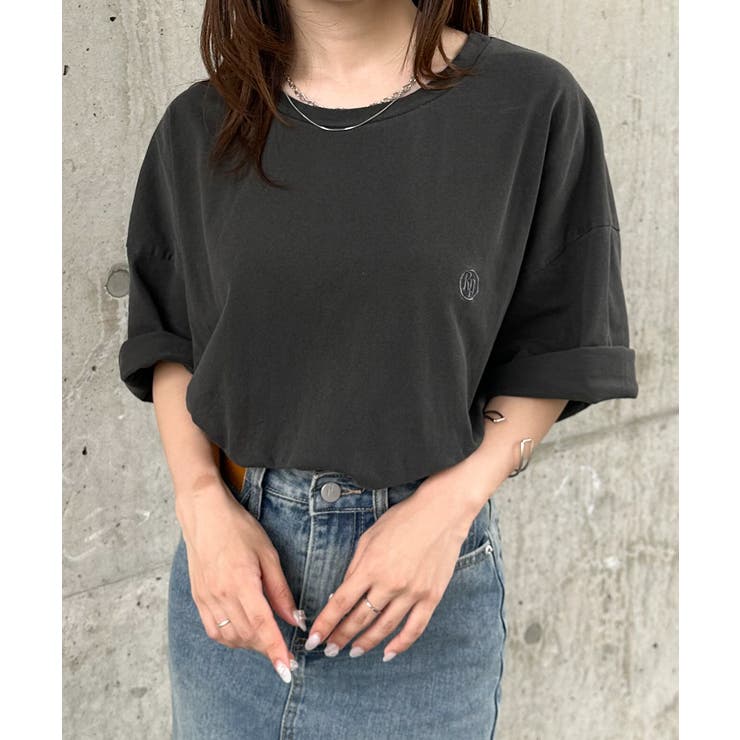 【選べるデザイン】ワンポイント刺繍/カレッジロゴ オーバーサイズＴシャツ | RANAN | 詳細画像22 