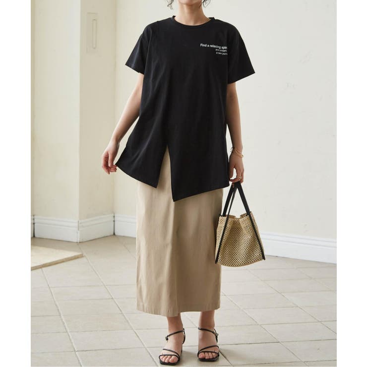 ロゴプリントアシメチュニックＴシャツ | RANAN | 詳細画像10 