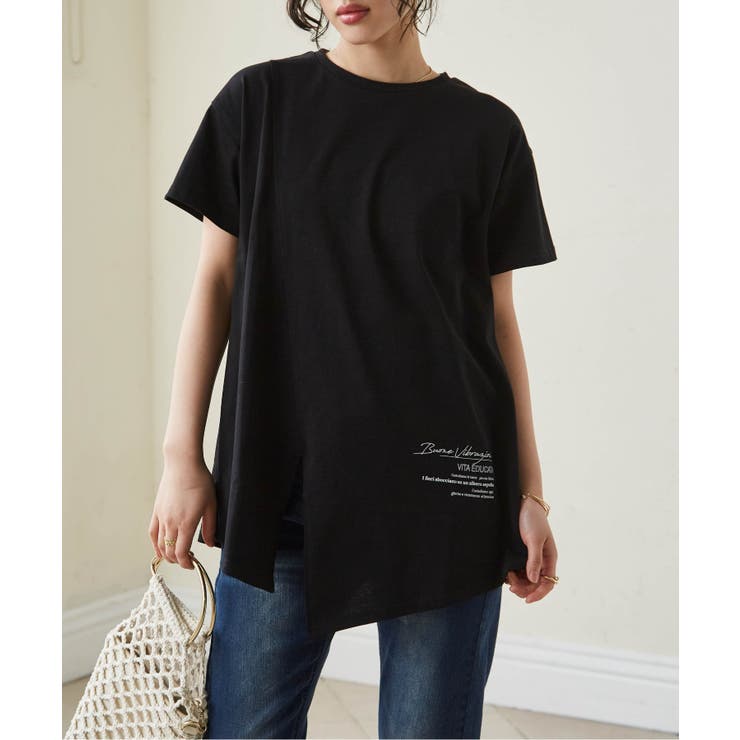 ロゴプリントアシメチュニックＴシャツ | RANAN | 詳細画像15 