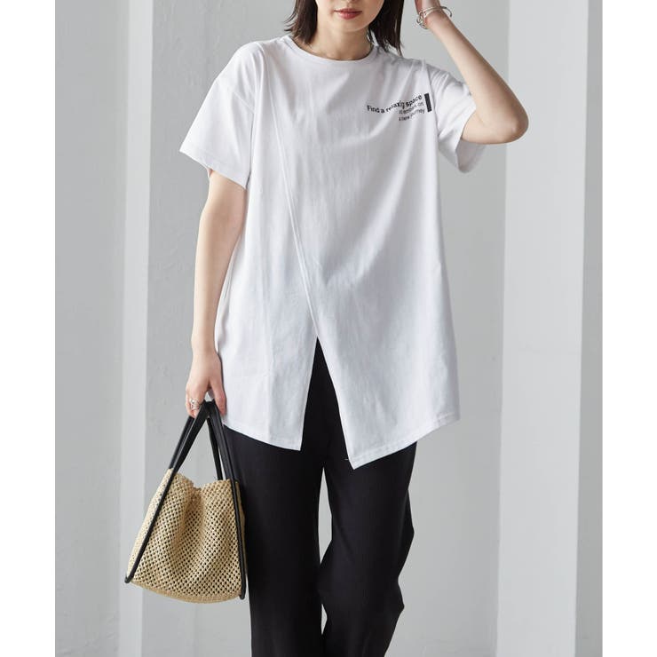 ロゴプリントアシメチュニックＴシャツ | RANAN | 詳細画像3 