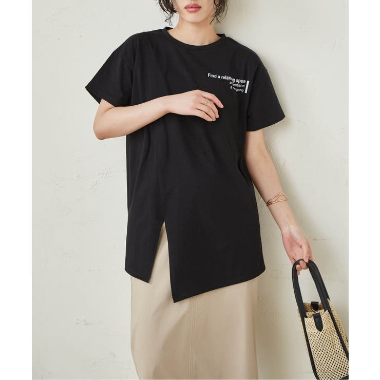 ロゴプリントアシメチュニックＴシャツ | RANAN | 詳細画像7 