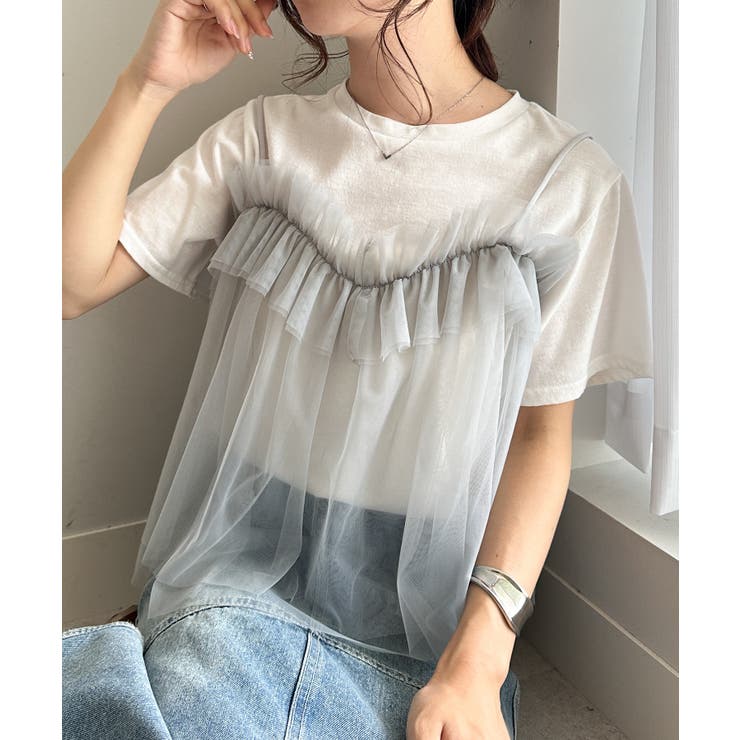 チュールビスチェドッキングＴシャツ | RANAN | 詳細画像30 