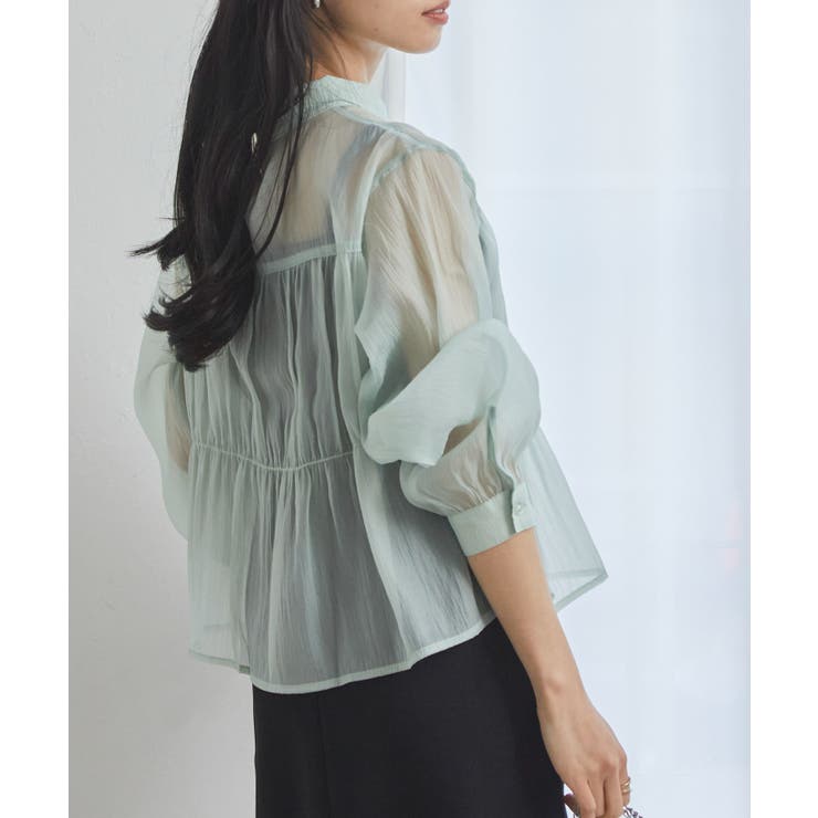 シャーリングシアーショートシャツ | RANAN | 詳細画像8 
